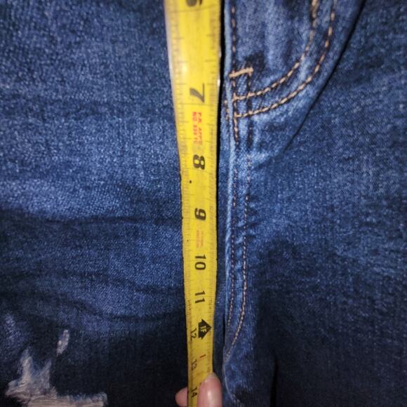 Judy Blue Womens Boyfriend Fit Distressed Denim Blue Jeans Size 32 - Picture 9 of 12